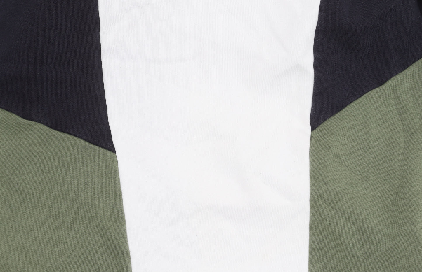 Next Men's XL Pullover Hoodie Green White Black Colour Block