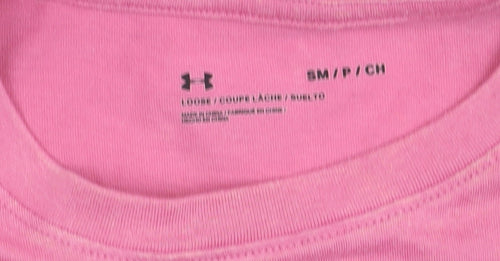 Under Armour Women’s Pink T-Shirt Small Short Sleeve Sports Top