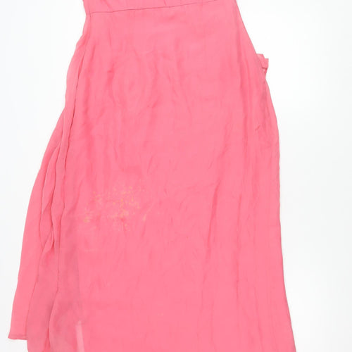 Coast Women’s Pink Silk Hi-Low Strapless Dress Size 12