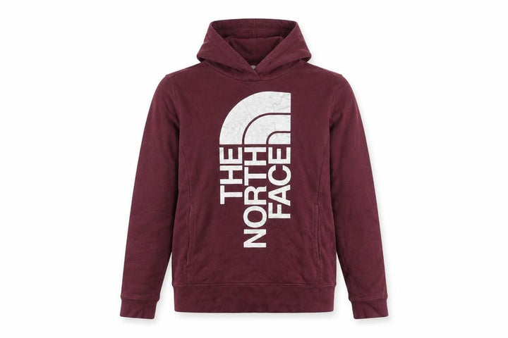 The North Face Womens Red Pullover Hoodie M Graphic Logo Outdoor