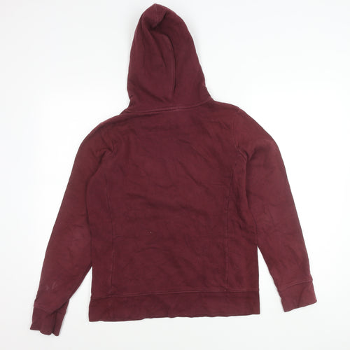 The North Face Womens Red Pullover Hoodie M Graphic Logo Outdoor