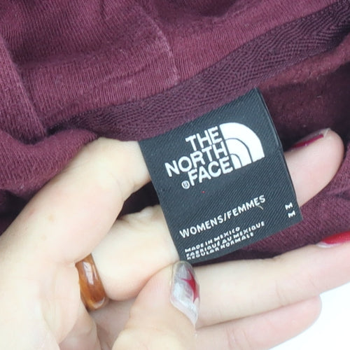 The North Face Womens Red Pullover Hoodie M Graphic Logo Outdoor