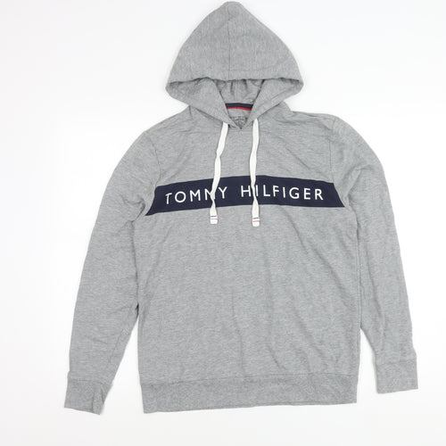 Tommy Hilfiger Women’s Grey Hooded Logo Nightshirt Top Size S