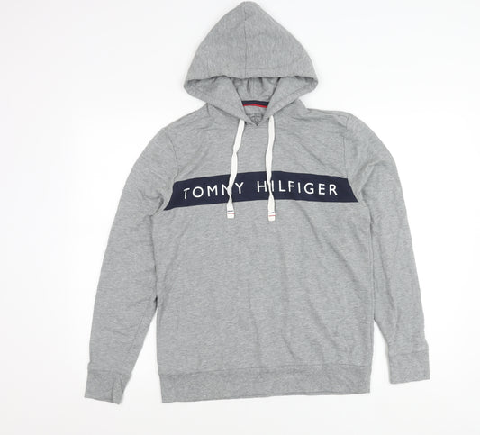 Tommy Hilfiger Women’s Grey Hooded Logo Nightshirt Top Size S