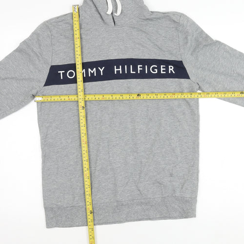 Tommy Hilfiger Women’s Grey Hooded Logo Nightshirt Top Size S