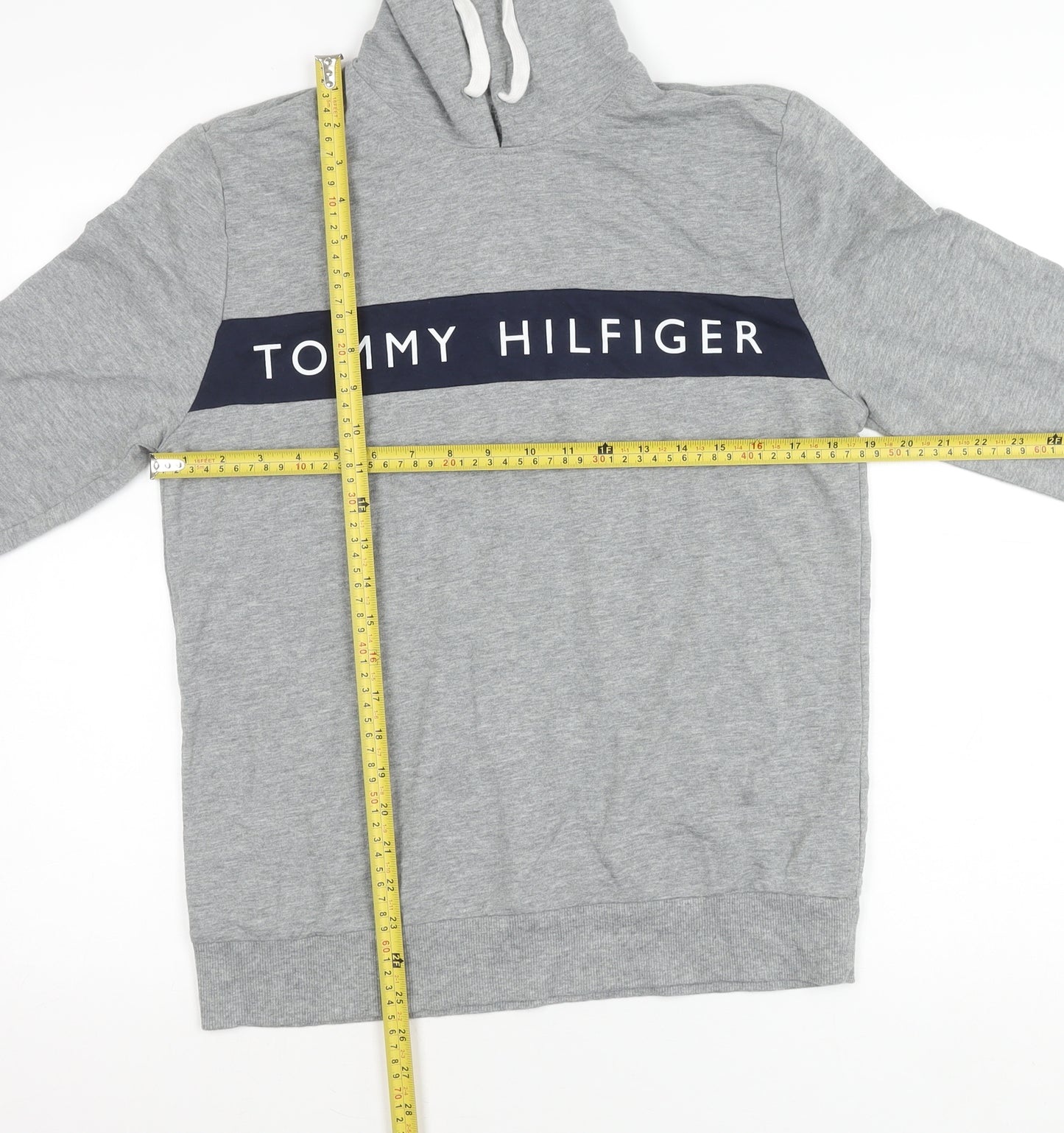 Tommy Hilfiger Women’s Grey Hooded Logo Nightshirt Top Size S