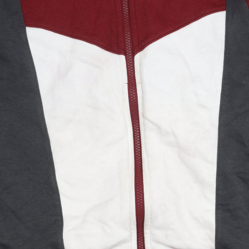 Nike Boys Red Grey White Track Jacket Hoodie Size 12 Years Full Zip
