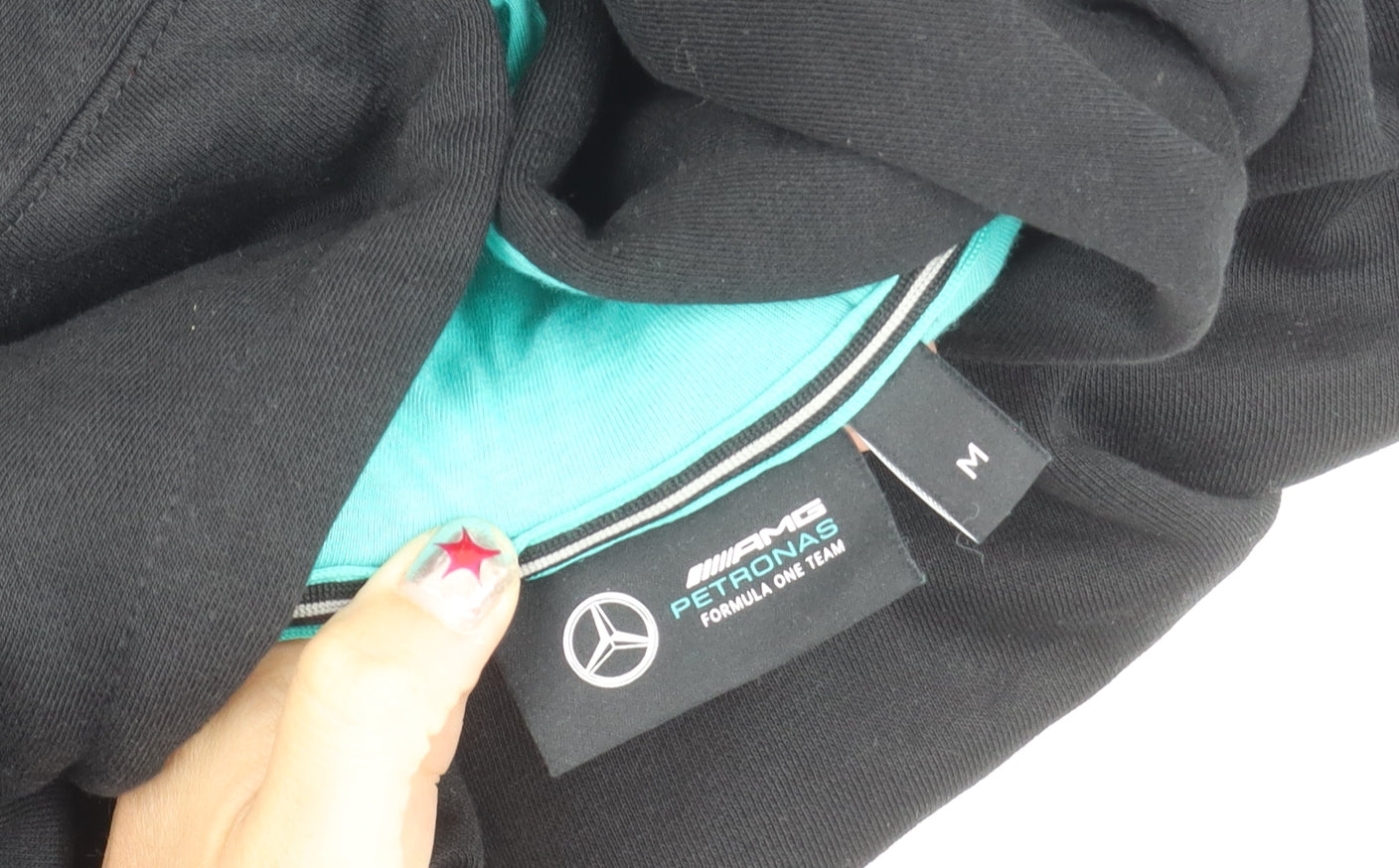 Mercedes AMG Petronas Hoodie Unisex Black M Pullover F1 Sweatshirt