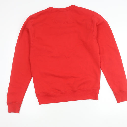 Champion Women Red Small Pullover Sweatshirt Crew Neck Logo