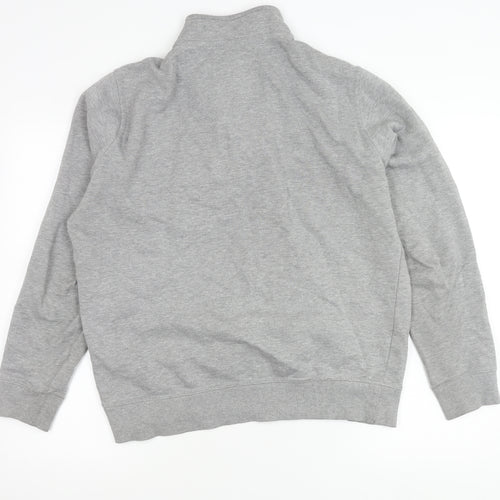 Jack Russell Men's Grey M 1/4 Zip Sweatshirt High Neck Logo