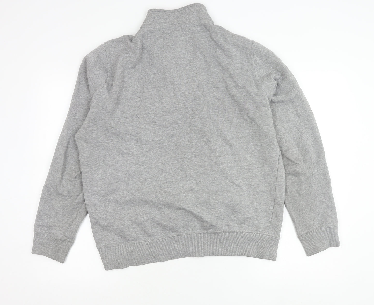 Jack Russell Men's Grey M 1/4 Zip Sweatshirt High Neck Logo