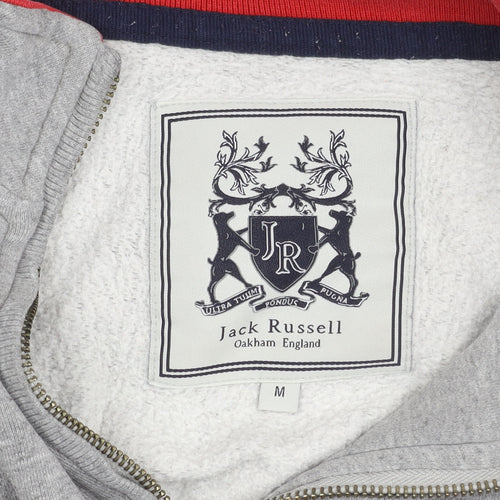 Jack Russell Men's Grey M 1/4 Zip Sweatshirt High Neck Logo