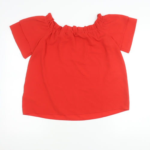 Dorothy Perkins Women’s Red Off Shoulder Blouse Size 12