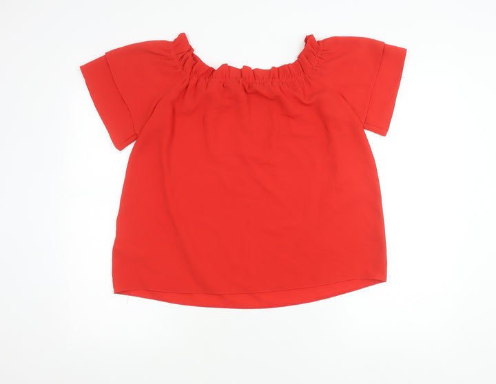 Dorothy Perkins Women’s Red Off Shoulder Blouse Size 12