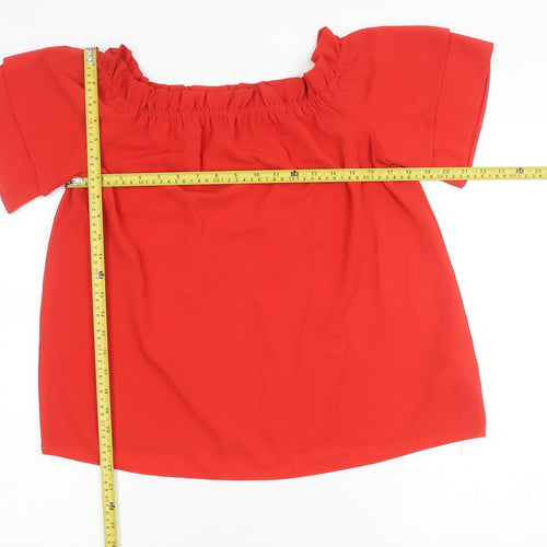 Dorothy Perkins Women’s Red Off Shoulder Blouse Size 12