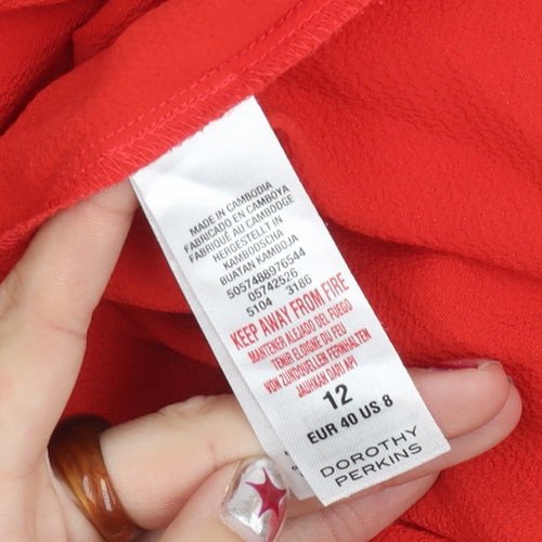 Dorothy Perkins Women’s Red Off Shoulder Blouse Size 12