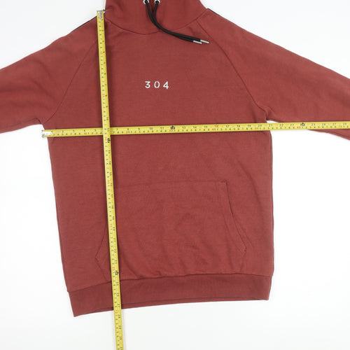 304 Men’s Brown Pullover Hoodie Size L Regular Fit Hooded Sweatshirt
