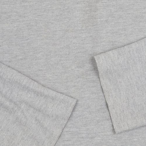 Zara Trafaluc Womens Grey Cotton Crew Neck Pullover Jumper Size 12