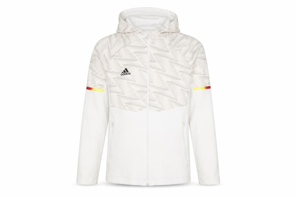 Adidas Boys White Track Jacket Hoodie 12 Years Full Zip Logo Sportswear
