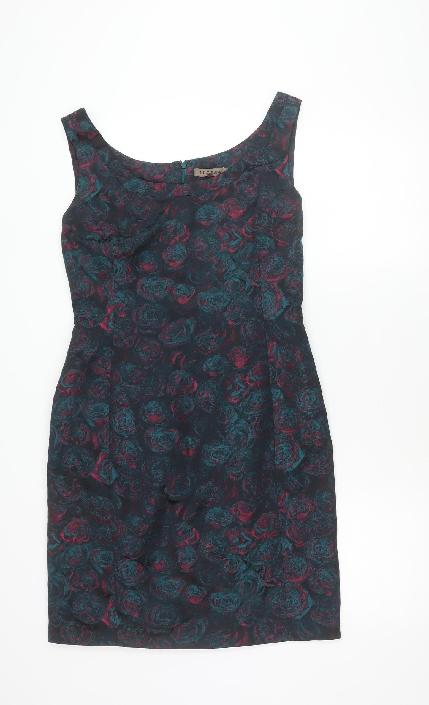 Jigsaw Womens Multicoloured Floral Sheath Dress Size 12 Cocktail Party