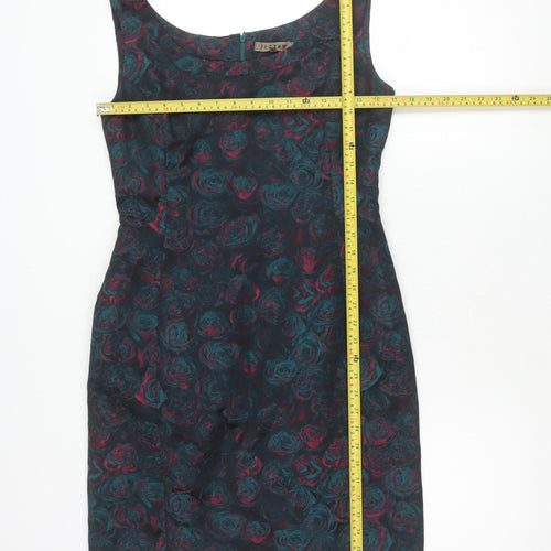Jigsaw Womens Multicoloured Floral Sheath Dress Size 12 Cocktail Party