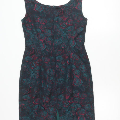 Jigsaw Womens Multicoloured Floral Sheath Dress Size 12 Cocktail Party