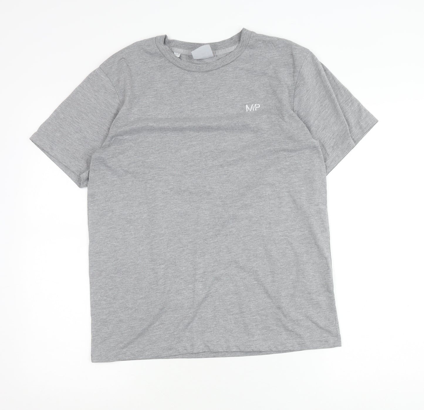 MP Men's Grey Cotton Crew Neck Short Sleeve T-Shirt Size M