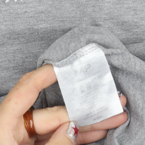 MP Men's Grey Cotton Crew Neck Short Sleeve T-Shirt Size M
