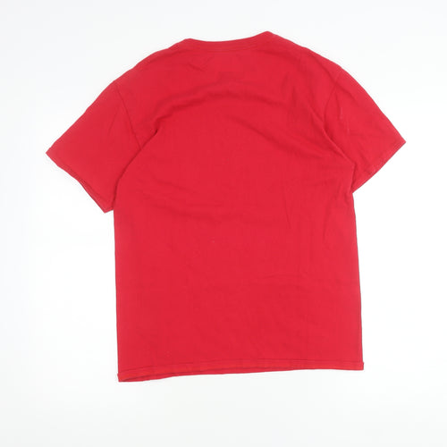 MakerOne Men’s Red Medium Linux Robot Graphic T-Shirt