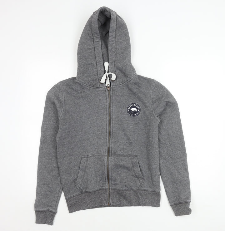 SoulCal & Co Women’s Grey Hoodie Jacket UK 10 Zip Logo Casual