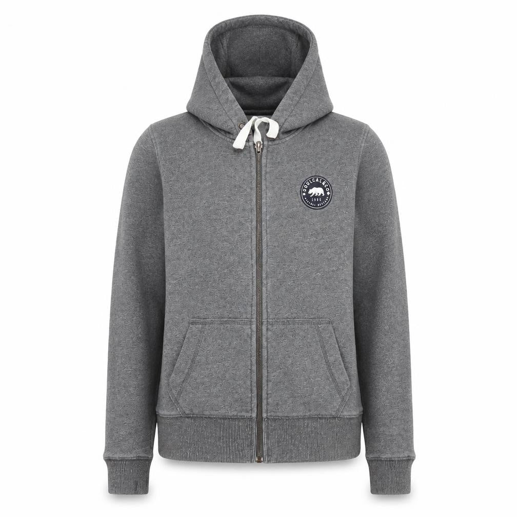 SoulCal & Co Women’s Grey Hoodie Jacket UK 10 Zip Logo Casual