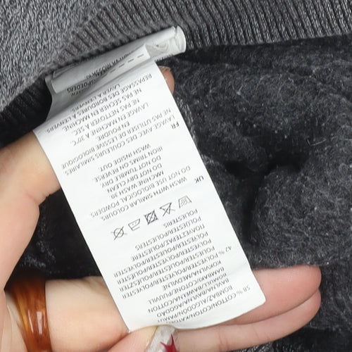 SoulCal & Co Women’s Grey Hoodie Jacket UK 10 Zip Logo Casual