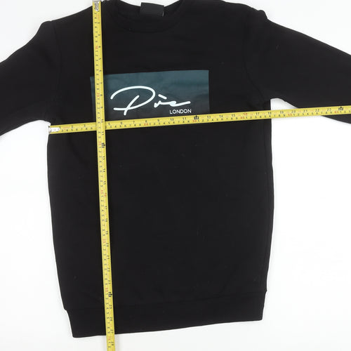 Prè London Men’s Black XS Crew Neck Logo Graphic Sweatshirt