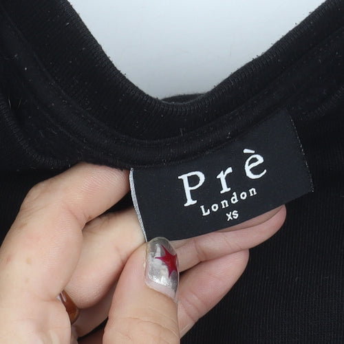 Prè London Men’s Black XS Crew Neck Logo Graphic Sweatshirt