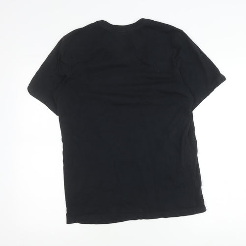 Jordan Mens Black Graphic Logo T-Shirt M Short Sleeve Cotton Sportswear