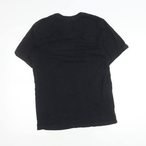 Jordan Mens Black Graphic Logo T-Shirt M Short Sleeve Cotton Sportswear