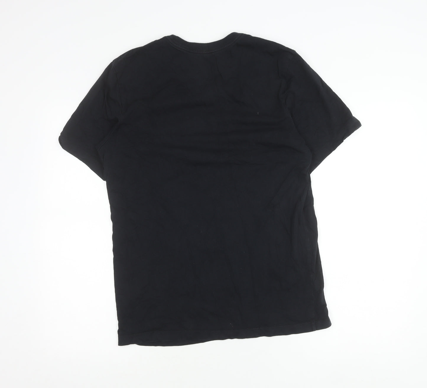 Jordan Mens Black Graphic Logo T-Shirt M Short Sleeve Cotton Sportswear