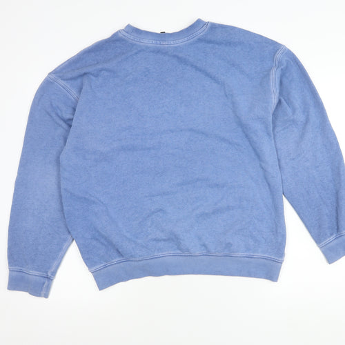 H&M Divided Womens Blue Graphic Print Sweatshirt Size S