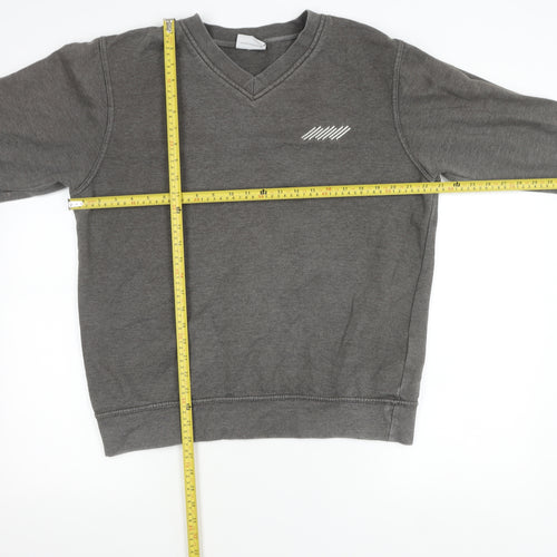 Millstone Men’s Grey V-Neck Sweatshirt Size M Workwear Fleece