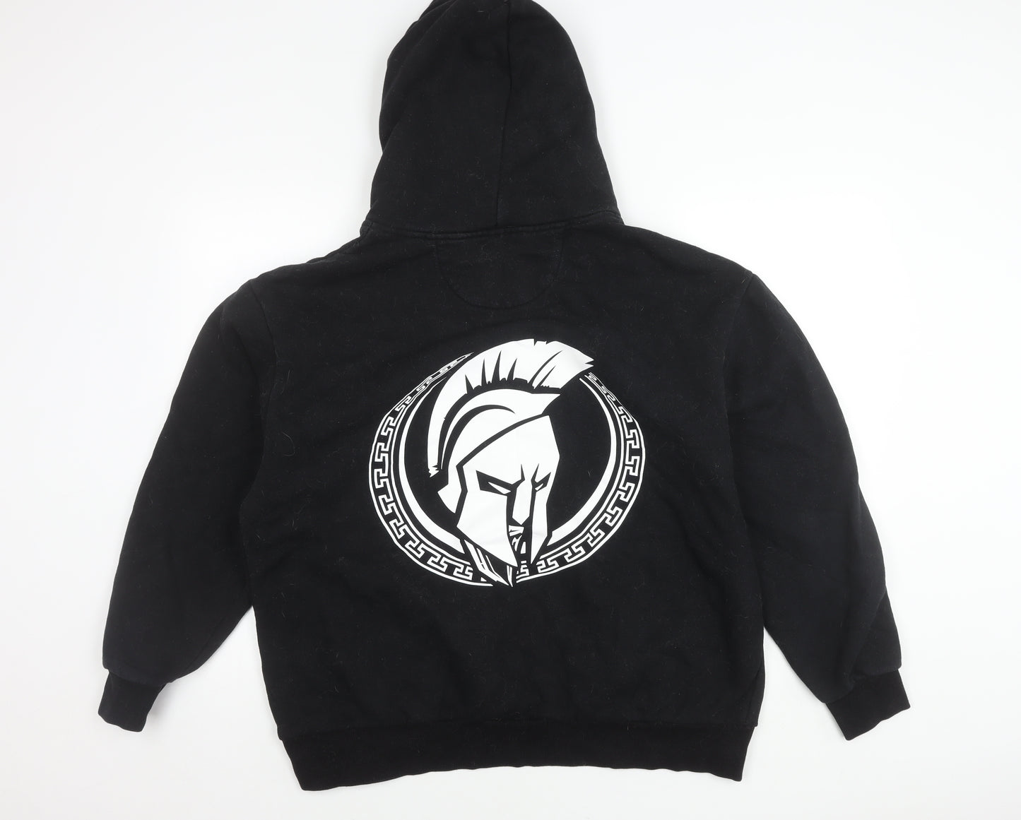 H4X Mens Black XL Pullover Hoodie MFAM Spartan Logo Graphic