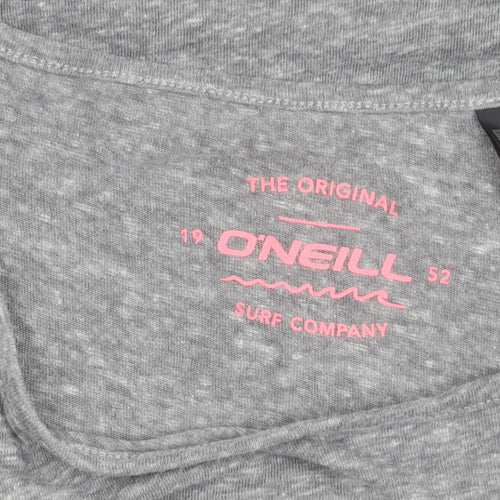 O'Neill Womens Grey Tank Top Size 14 Crew Neck Jersey Cotton Blend