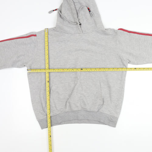 Boohoo Women’s Grey Hoodie L Pullover Drawstring Regular Fit