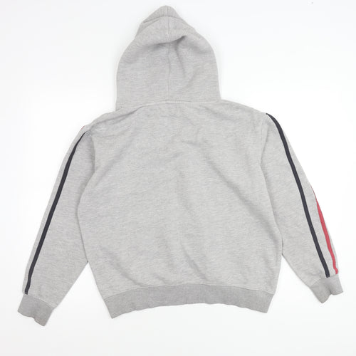 Boohoo Women’s Grey Hoodie L Pullover Drawstring Regular Fit