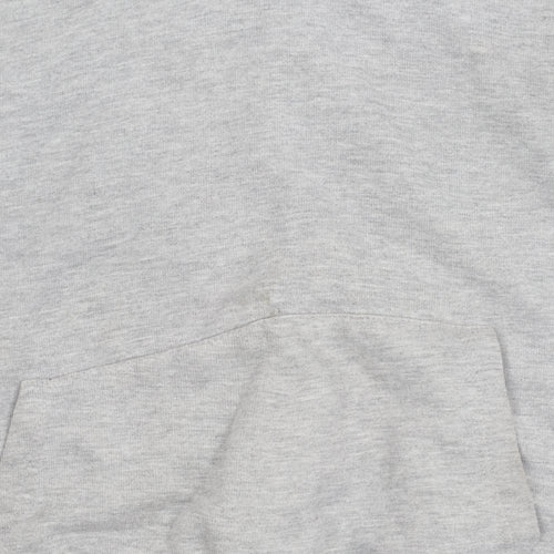 Boohoo Women’s Grey Hoodie L Pullover Drawstring Regular Fit