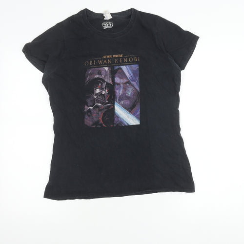 Port & Company Men’s Black Star Wars Obi-Wan Kenobi T-Shirt M