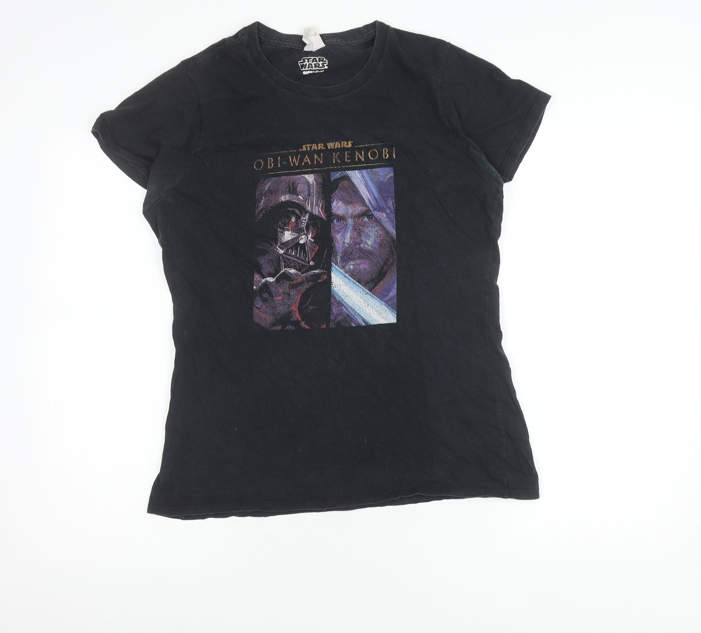 Port & Company Men’s Black Star Wars Obi-Wan Kenobi T-Shirt M