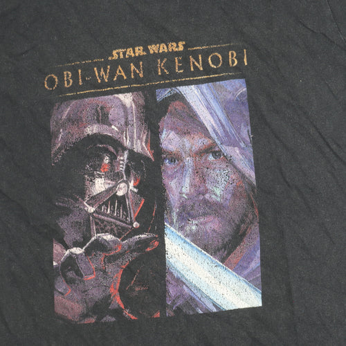 Port & Company Men’s Black Star Wars Obi-Wan Kenobi T-Shirt M