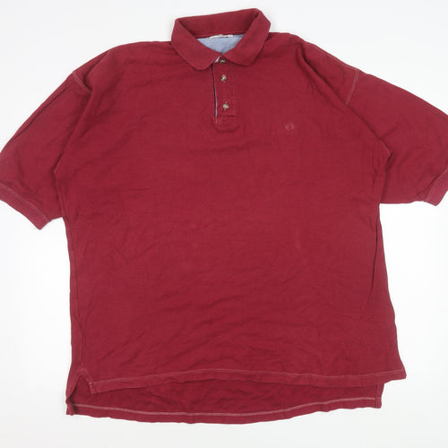 Hang Ten Men’s Red Cotton Short Sleeve Polo Shirt Size L