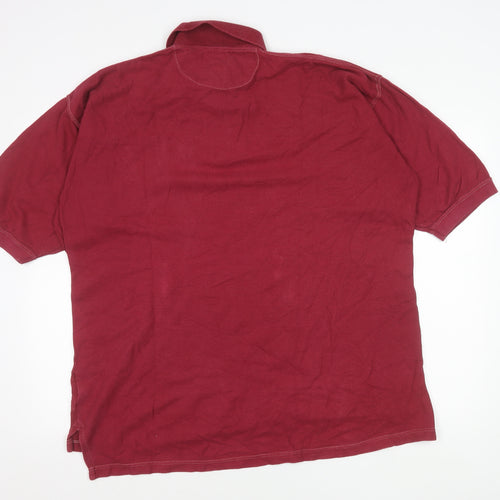 Hang Ten Men’s Red Cotton Short Sleeve Polo Shirt Size L