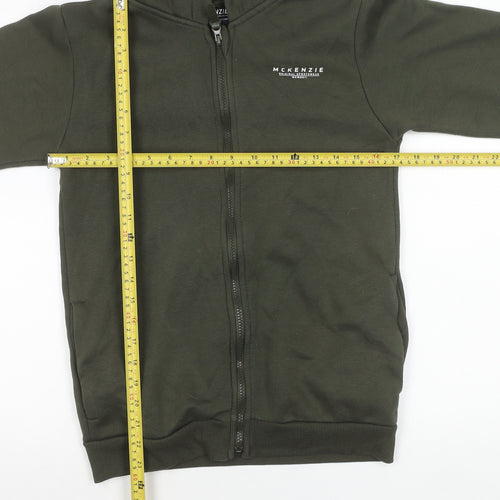 McKenzie Boys Green Full Zip Hooded Jacket 13-15 Years Casual Sportswear